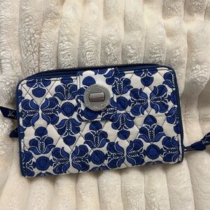 Vera Bradley Blue and White Floral Wallet